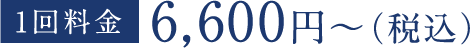 1回料金6,600円~(税込)